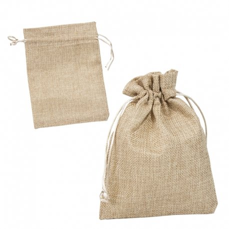 Lot De 12 Sacs En Lin Avec Cordon - 13x18 Cm - Pochons Pour Bijoux, Cadeaux, Mariages - Réutilisables Et Solides